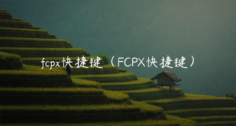 fcpx快捷键（FCPX快捷键）
