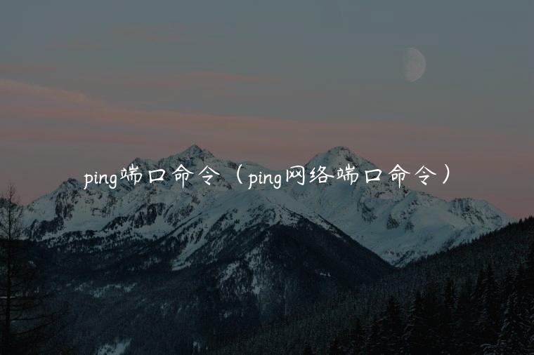ping端口命令（ping网络端口命令）